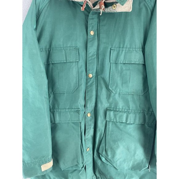 Vintage Lands End Jacket Mens Large Weatherproof Flannel Lined Winter Long Coat - Picture 3 of 12